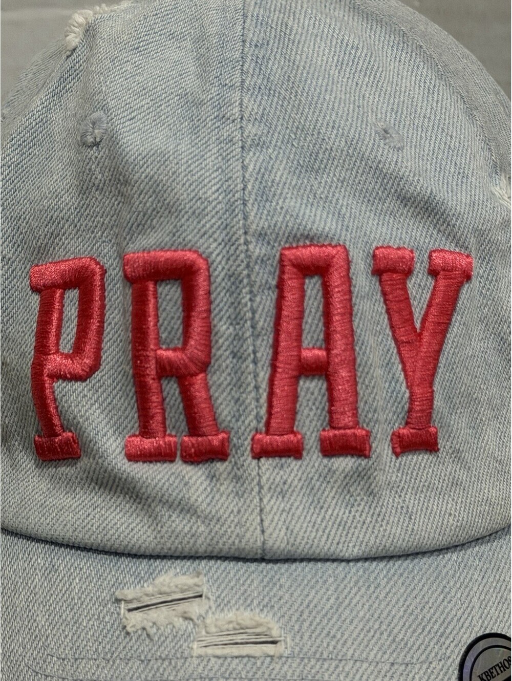 Pray Religious Prayers Healing Lord Jesus Christ The Savior Blue Baseball Cap - Picture 2 of 9